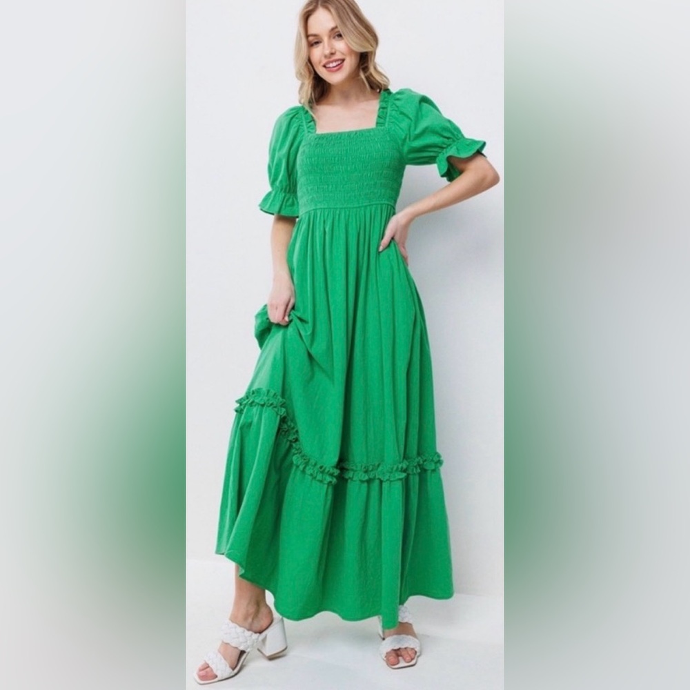 BOHO LINEN COTTON SOLID DRESS